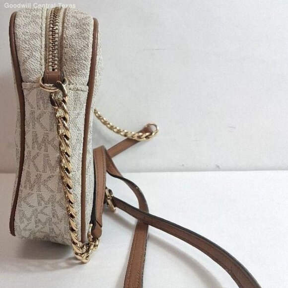 Michael Kors Large Jet Set East West Crossbody Bag Vanilla Acorn - Picture 5 of 10